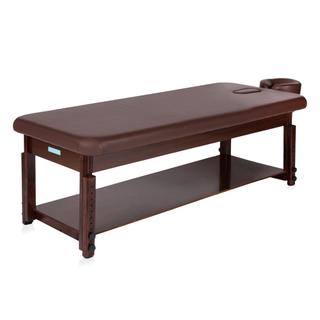 Массажный стационарный стол Mizomed Essence-Flat SEF3S30+H+S, Коричневый с полкой