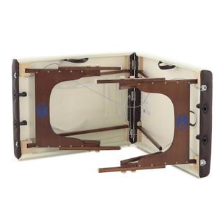 Массажный складной стол JF-AY01 двухсекционный, кремовый/коричневый (PW2.20.13A-00)