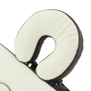 Массажный складной стол JF-AY01 двухсекционный, кремовый/коричневый (PW2.20.13A-00)