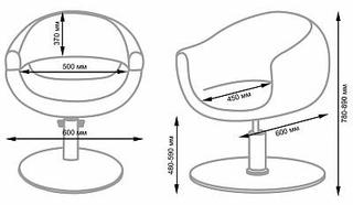 Кресло парикмахерское МД-108 гидравлика