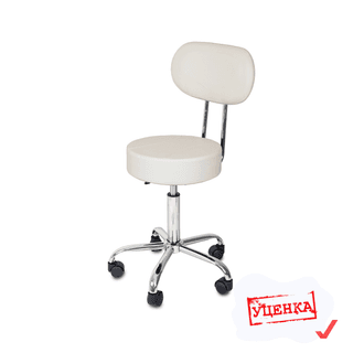 УЦЕНКА, Стул мастера Mizomed Smart + на колесиках, со спинкой Крем