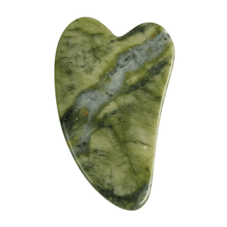 Скребок гуаша для лица из натурального нефрита зеленый Mizomed Jade Essence