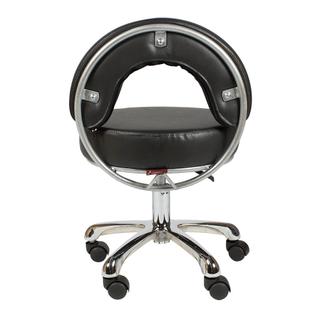 Стул мастера Мэдисон МД-2118 низкий, на колесиках, со спинкой, белый