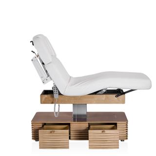 Электрический стационарный массажный стол Mizomed NESS-C Salon-Oak c электроприводом белый