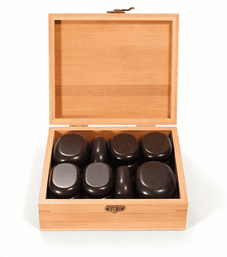 Набор массажных камней для стоун терапии из базальта Хитэк 18 шт.