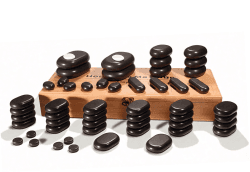 Набор массажных камней для стоун терапии из базальта Хитэк 54 шт.