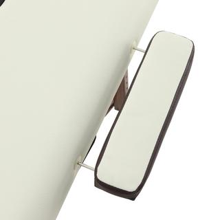 Массажный складной стол JF-AY01 двухсекционный, кремовый/коричневый (PW2.20.13A-00)