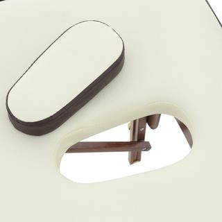 Массажный складной стол JF-AY01 двухсекционный, кремовый/коричневый (PW2.20.13A-00)