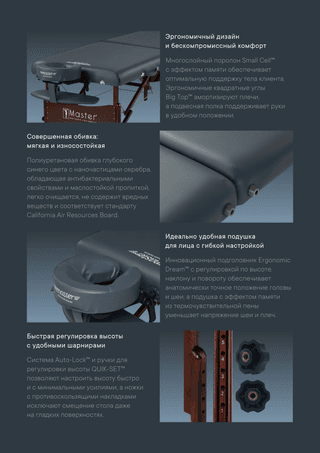 Массажный стол складной Master NewPort, Royal Blue