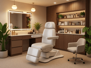 Косметологическое кресло Mizomed Taylor с электроприводом, 4 мотора, белый