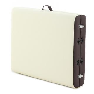 Массажный складной стол JF-AY01 двухсекционный, кремовый/коричневый (PW2.20.13A-00)