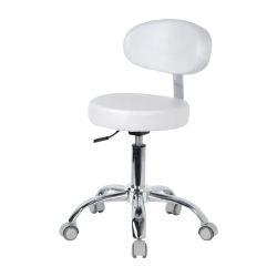 Стул мастера K23T на колесиках, со спинкой Белый