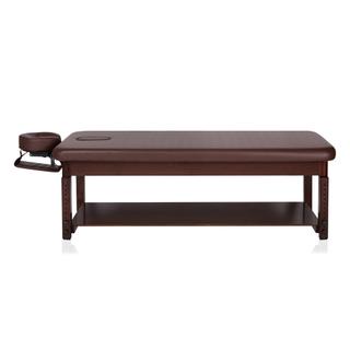 Массажный стационарный стол Mizomed Essence-Flat SEF3S30+H+S, Коричневый с полкой