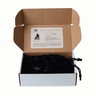 Набор массажных камней для стоун терапии из базальта Mizomed H20TC в мешочке 20 шт.