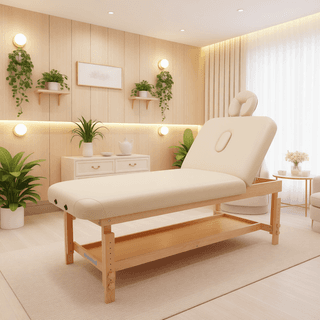 Массажный стационарный стол Mizomed Stationary Pro 2, бежевый