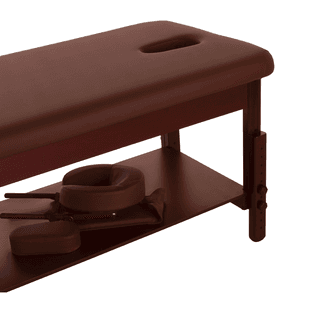 Массажный стационарный стол Mizomed Essence-Flat SEF3S30+H+S, Коричневый с полкой